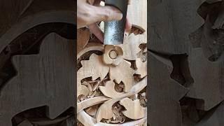 Wood carving flowers woodcarving woodworking diy carving tools tips shorts [upl. by Whetstone280]