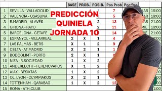 QUINIELA JORNADA 10 ¡Predicción de cada uno de los partidos [upl. by Armington169]