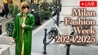 Milan Fashion Week 20242025 Stunning Start Unforgettable outfits you can see on the street [upl. by Assyle]