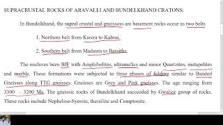 ARCHAEAN ROCKS IN ARAVALLI AND BUNDELKHAND CRATON [upl. by Siloum668]