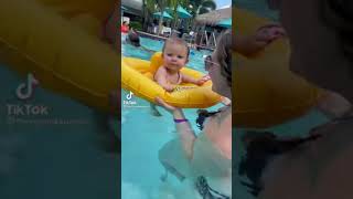 Baby Dancing in Pool Tik Tok [upl. by Lamaaj]