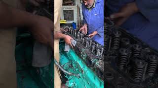 Removing Head from Engine for engine overhauling generator engine automobile cummins [upl. by Rahs]