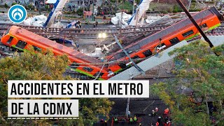 Estos son algunos accidentes del Metro de la CDMX [upl. by Eeima]