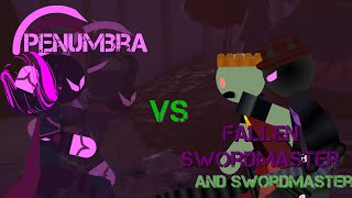 Penumbra vs Fallen Swordmaster And Swordmaster  Stick nodes [upl. by Searle]