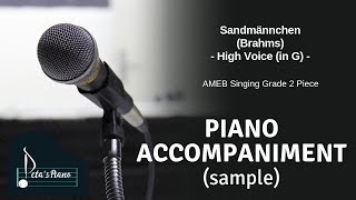 Sandmännchen Brahms  Piano Accompaniment sample [upl. by Nilrem428]