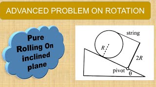 Rotational mechanics  Advanced problem  Pure Rolling on inclined plane [upl. by Hannover]