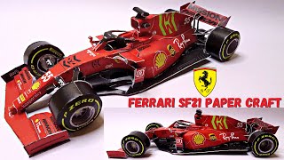 Ferrari SF21 F1 car made from Paper  Carlos Sainz [upl. by Muhcan121]