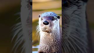 AI Stock Video Otter ai stockvideo otter video shorts stockfootage wildlife animals otters [upl. by Lahcym563]