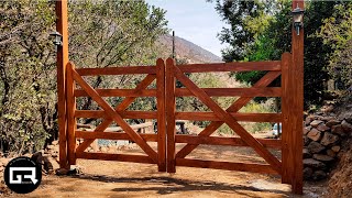 PORTON de MADERA FACIL de HACER  WOOD GATE DIY [upl. by Akihsar]