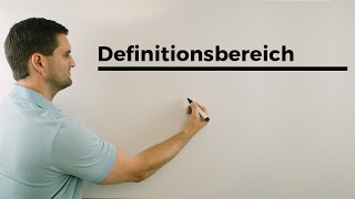 Definitionsbereich bei Funktionen  Mathe by Daniel Jung [upl. by Palecek]