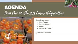 Census of Agriculture Webinar Acreage [upl. by Benedikta]