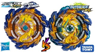 Mirage Fafnir F6 vs Mirage Fafnir Nt 2S HASBRO vs TAKARA TOMYBeyblade Burst Surge Sparking Battle [upl. by Ecitnirp]