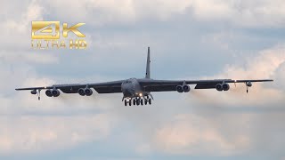 Boeing B52 H Stratofortress United States Air Force USAF arrival at RAF Fairford B52 610010 RIAT [upl. by Brent]