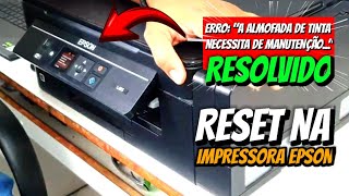 Reset da impressora Epson L395 ou L495 de forma fácil A ALMOFADA DE TINTA NESESSITA DE MANUTENCAO [upl. by Aduh]