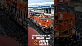 BNSF Warbonnet 764 at Chehalis WA shorts [upl. by Sirois]