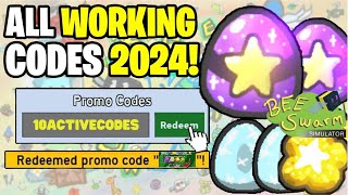 ALL WORKING BEE SWARM SIMULATOR CODES AUGUST 2024 NO NEW CODES [upl. by Allianora]