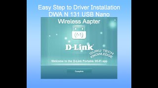 How to install DLink DWA 131 Wireless N Nano USB Adapter Download for windows 1087 DLink DWA131 [upl. by Leeanne]