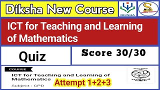 ICT for Teaching and Learning of Mathematics Quiz Answers  CIET NCERT Training Quiz Answers [upl. by Atinreb]