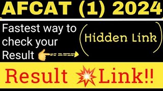 AFCAT 1 2024 RESULT HIDDEN LINK [upl. by Teresa691]