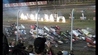 2013 World Series Sprintcars Grand Final Night 2 Perth Motorplex Speedway [upl. by Malchy]