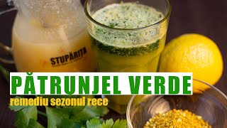 Băutură cu PĂTRUNJEL verde lămâie și miere  remediu pentru tuse Rețetă de Pesto de pătrunjel [upl. by Nettie655]