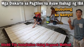 Paano mag Tiles ng 60x60 sa Flooring gamit ang Drypack Method [upl. by Aniled]