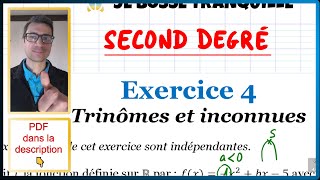 📝PDF  EXO TYPE DS 4  Second degré [upl. by Esetal]