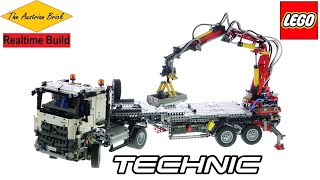 LEGO Realtime Build LEGO Technic 42043 Mercedes Benz Articulated Construction Truck [upl. by Aerdnaek]