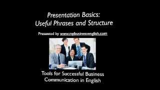 Business English Presentations Essential Phrases and Structuremp4 [upl. by Anerat]