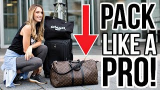 HOW TO PACK LIKE A PRO  TRAVEL IN STYLE LOUIS VUITTON KEEPALL [upl. by Ed704]