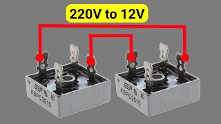 How To Make 220V to 12V 60A Battery Charger  Full Bridge Rectifier Circuit [upl. by Oleic]