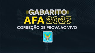 Gabarito AFA 2023 Correção de prova Ao Vivo [upl. by Slifka698]