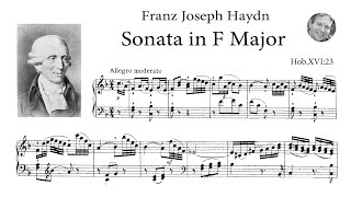 Haydn Piano Sonata No38 in F Major HobXVI23 I Allegro  Yale Sprague Hall Y Morozov score [upl. by Animlehliw]