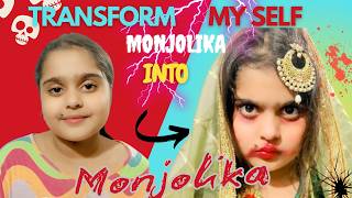 Turning my self into Monjolika  shocking reactions  funnyhorrorstories cutesistersvibes [upl. by Weider]