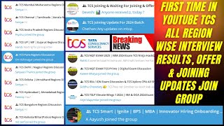 FIRST TIME IN YOUTUBE TCS ALL REGIONWISE INTERVIEW RESULT OFFER JOINING amp ONBOARDING ALL UPDATES [upl. by Hagile]