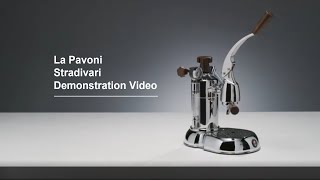 La Pavoni Stradivari Instructions Video  How to make espresso and cappuccino on the lever machine [upl. by Marcelia]