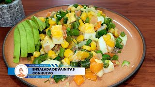 😍🥗ENSALADA DE VAINITAS🥚🥚 CON HUEVO ensaladafitness ensaladaexquisita [upl. by Aicatsue758]