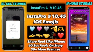 instapro v1075  iOS Emojis  iOS Fonts  Round Edge Story  Instapro New Update [upl. by Nnylrahc]