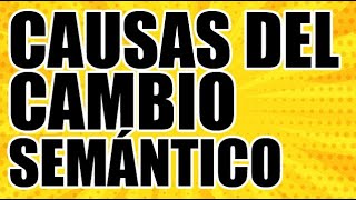 CAUSAS DEL CAMBIO SEMÁNTICO TODAS LAS CAUSAS CON EJEMPLOS EXCELENTE EXPLICACIÓN  WILSON TE EDUA [upl. by Firestone]