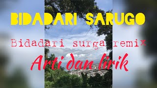 Bidadari sarugo lirik dan arti remix  lagu minang viral  bidadari surga remix [upl. by Homans]