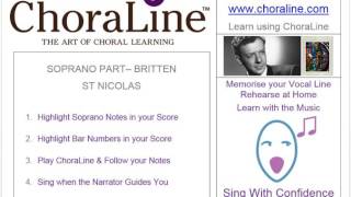 Soprano Part BRITTEN ST NICOLAS [upl. by Legnaesoj242]