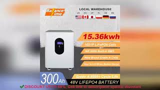 ✔️New 48V 300Ah LiFePO4 Battery 16S Builtin BMS 512V 200Ah 120Ah 100Ah Lithium Battery Sui [upl. by Ahsinit]