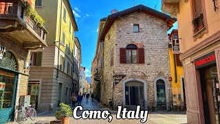 Como Italy walking tour 4K 60fps  Beautiful Italian town on Como lake [upl. by Ahseym]