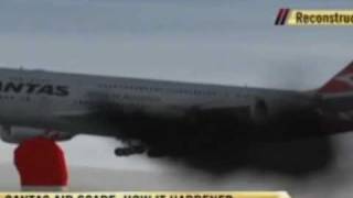 Amateur videos Qantas A380 engine failure emergency landing [upl. by Alvar]