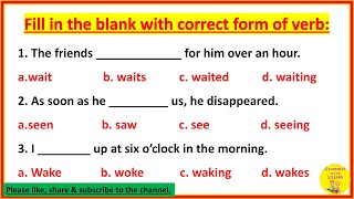 Correct Form of Verbs Fill in the blanks with correct form of verbs S2LEARN [upl. by Arytal607]