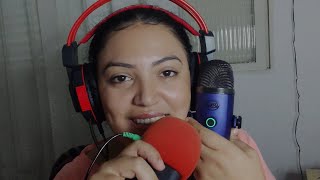 ASMR TESTANDO GATILHOS  BLUE YETI E TASCAM [upl. by Ahsikad]