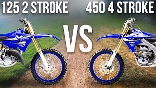 125 2 STROKE VS 450 4 STROKE [upl. by Adihahs978]