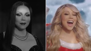 Mariah Carey Kicks Off Christmas Season with Addams Family Twist [upl. by Skillern921]