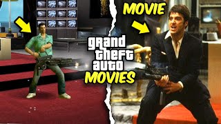 GTA Games vs Movies  Side By Side References [upl. by Eitsirk158]