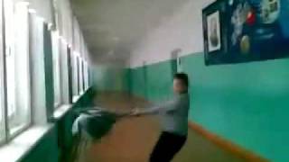 Russian kid breaks window at school EPIC FAIL [upl. by Ainaled]